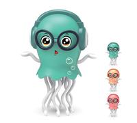 Mioanser Jouet Méduse Dansante pour Bébé, Électrique Rampant avec Lumières et Musique, Jouet Interactif d’Éveil Sensoriel STEM avec Évitement d’Obstacles, Cadeau pour Enfants 3-8 Ans (A)