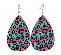 MIOAOSRT Boucles d'oreilles pour femme, boucles d'oreilles pendantes en cuir légères en forme de larme pour femme, Petit, Polyuréthane, Pas de pierre précieuse
