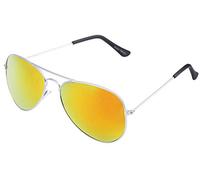 Miobo Lunettes de soleil avec monture en acier inoxydable et métal, Argenté/doré