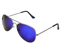 Miobo Lunettes de soleil avec monture en acier inoxydable et métal, noir/bleu, Taille unique