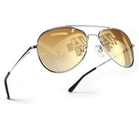 Miobo Lunettes de soleil miroir pour homme, femme et enfant, filtre UV400, CAT 3, unisexe, Argenté/doré, Damen und Herren