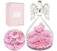 Miofula Cadeau Fete des Meres Original, Rose Eternelle Ange Coffret Cadeau Femme, Rose Éternelle Cadeau Anniversaire Femme Maman, Fleur Eternelle Cadeaux Maman Mamie Belle Mere,Cadeaux Fête des Mères