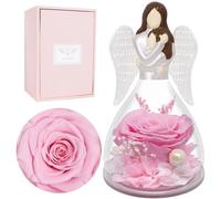 Miofula Cadeau Fete des Meres,Rose Eternelle Cadeau Maman Mamie,Fleur Eternelle Guardian Angel Cadeau Anniversaire Maman,Rose Éternelle Ange Coffret Cadeau Femme,Cadeaux Fete des Meres Mamans Filles