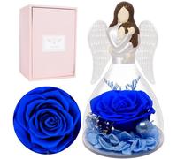 Miofula Cadeau Fete des Meres,Rose Eternelle Cadeau Maman Mamie,Fleur Eternelle Guardian Angel Cadeau Anniversaire Maman,Rose Éternelle Ange Coffret Cadeau Femme,Cadeaux Fete des Meres Mamans Filles