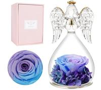 Miofula Rose Eternelle Cadeau Femme, Fleur Eternelle Cadeau Anniversaire Femme Mariage, Rose Éternelle Guardian Ange Figurine Cadeaux Maman Mamie Belle Mere, Cadeaux Noel Saint Valentin Fete des Meres