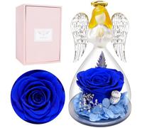 Miofula Rose Eternelle Cadeau Saint Valentin Femme, Fleur Eternelle Ange Cadeaux Anniversaire Femme, Rose Éternelle Cadeau Maman Mamie Belle Mere, Cadeaux Saint Valentin Couple Anniversaire Noel