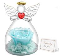 Miofula Rose Eternelle Coffret Cadeau Femme,Fleur Eternelle Figurine Ange Cadeau Maman,Flowers Cadeau Anniversaire Femme Maman,Guardian Angel Cadeaux Noel Fete des Meres pour Maman Mamie Belle Mere