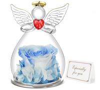 Miofula Rose Eternelle Coffret Cadeau Femme,Fleur Eternelle Figurine Ange Cadeau Maman,Flowers Cadeau Anniversaire Femme Maman,Guardian Angel Cadeaux Noel Fete des Meres pour Maman Mamie Belle Mere