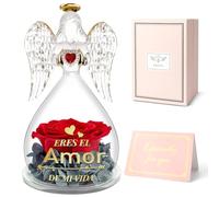 Miofula Rose Éternelle sous Ange Gardien Idée Cadeau Femme Original,Fleurs Eternelles Cadeau Noël pour Maman Amie Fille Collègue Sœurs-Eres el Amor de mi Vida(Espagnol)