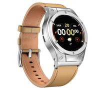 MioHHR Bracelet de montre en cuir avec boîtier en acier inoxydable compatible avec Google Pixel Watch 1/2/3 de 41 mm, bracelet de rechange en cuir véritable pour montre Google Pixel Watch pour homme