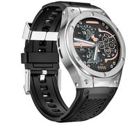 MioHHR Bracelet en Silicone Compatible avec Google Pixel Watch 3/2/1 (41mm) - Bracelet de Remplacement Doux avec Coque de Protection en Acier Inoxydable