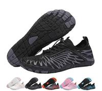 MIOKUKO Chaussures de randonnée Pieds Nus, Chaussures minimalistes de Course à Pied Pieds Nus, Chaussures Pieds Nus pour Femmes, boîte à Bout Large (Black,45)