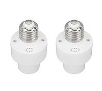 Miokycl 2PCS Douille D'ampoule Intelligente Commande sans Fil Support de Lampe Commande Vocale avec Port à Vis E27 Smart Life 100V-250V Blanc