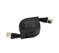 Miokycl Câble Ethernet rétractable 10 × 10 × 2 Cat7 RJ45 600 MHz Cordon Ethernet plat