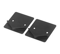 Miokycl Lot de 2 supports de tringle à rideau de douche à extrémité carrée Accessoires de salle de bain Noir