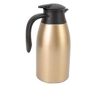 Miokycl Pot à thé Sous Vide en Acier Inoxydable 304 Couvercle étanche Capacité 2L Poignée Portable Nettoyage Facile Distributeur de café isolé Sous Vide (Or)