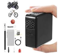 MIOLOE Mini pompe à vélo électrique avec manomètre LCD 150 PSI Gonfleur de pneu de vélo portable 2400 mAh Type C Petit compresseur d'air rechargeable pour vélo, voiture, basketball