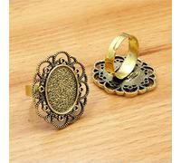 MIONGKI Cabochons ovales 13 x 18 mm, 18 x 25 mm, Base Vierge pour Bague, Accessoires de Bricolage, Motif en Verre, 10 pièces