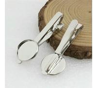 MIONGKI Onebeading Lot de 5 Pinces à Cravate Rondes en cuivre 16 mm, 18 mm, 20 mm, pour Homme, Plateau de Base Vierge, Accessoires pour Hommes