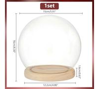 MIONGKI Présentoir à Bijoux en Verre, flacons décoratifs en Forme de Cloche, 5 x 3 cm, avec Bouchons en liège, pour 30 flacons de 20 ML