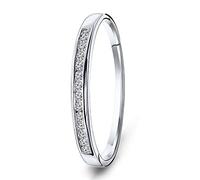 MIORE Bague Diamant pour Femme Bague de l'Éternité en Or Blanc/Jaune 18 cts 750 avec Diamants Brillants 0,10 ct, Bijoux pour Femme
