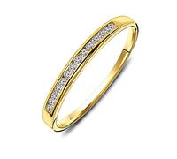 Miore - Bague Femme - Or jaune 750/1000 (18 carats) 1.23 gr - Diamant 0.1 Cts - T 54