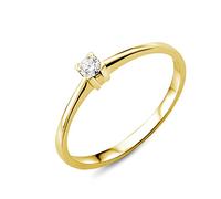 Miore - Bague Solitaire Femme - Or jaune (18 carats) 1.6 gr - Diamant - T 52