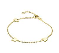 Miore Bijoux pour Enfants Bracelet avec 3 Papillons Chaîne en Or Jaune 9 carats / 375 Or, longueur réglable de 12 à 14 cm