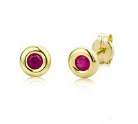 Miore - Boucle d'Oreilles Or Jaune 9 ct et Rubis