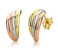 Miore - Boucles d'Oreille Femme - Tricolore 9 Cts 375/1000 0.67 Gr