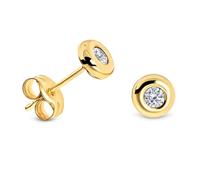 Miore - Boucles d'Oreilles Femme - Or Jaune 375/1000 (9 carats) 0.34 gr