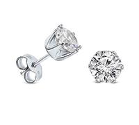 Miore - Boucles d'Oreilles - Or Blanc 9 cts
