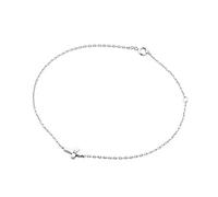 Miore Bracelet Femmes Chaîne Bracelet avec Diamants en Or Blanc 9 Karat / 375 Or Bracelet élégant avec Croix et diamant Brillant, Longueur 18 cm Bijoux