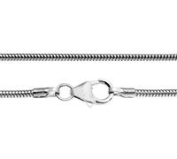 MIORE Chaine Argent Femme/Chaine Argent Homme- Chaîne Argent 925 - Chaîne Serpent 45 cm, Collier sans Pendentif, Bijoux Femme hypoallergéniques & fait main