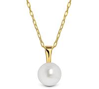 Miore - Collier avec Pendentif - Or Jaune 9 Carats 1.35 gr - Perle d'Eau Douce