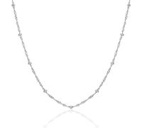 MIORE Collier Femme - Argent Sterling 925 - Chaine Argent Homme/Femme, Collier sans Pendentif, Chaîne réglable 39+5 cm, Chaine Fantaisie hypoallergénique, Fait en Italie - Boite a Bijoux Incluse
