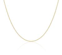 MIORE Collier Femme, Chaine Argent 925 Plaqué Or 18K, Chaine Homme/Femme, Chaîne Ancre 46 cm, Collier Argent sans Pendentif, Bijoux Hypoallergéniques Fait Main en Italie, Boite à Bijoux Incluse