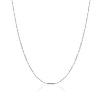 MIORE Collier Femme, Chaîne en Argent 925, Collier sans Pendentif, Collier Fantaisie Femme avec Boules et Barres, Chaine Argent 47 cm, Bijoux Hypoallergéniques & Fait Main en Italie