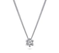 Miore - Collier Femme - Or Blanc 375/1000 0.07 Ct Solitaire Diamant - Pendentif Lapin - Or Blanc 375/1000 - Longueur 45 cm