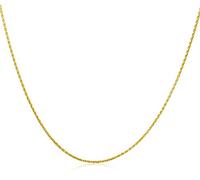 MIORE Collier Femme - Or Jaune 375 9 Carats -Chaine Or, Chaîne Épis de Blé 45 cm, Collier Or sans Pendentif, Bijoux Femme hypoallergéniques