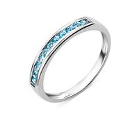 Miore - MT024BTRO - Bague Femme - Or blanc (9 carats) 1.39 gr - Topaze - T 54
