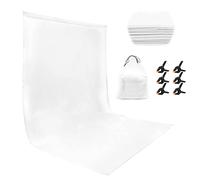Miorkly Fond Blanc,Toile de Fond 1,8 × 2,8 m avec 6 Pinces,Décors pour Studio Photo,100% Polyester Pliable Portable Blanc Photographie Backdrop(Support de Toile de Fond Non Inclus)