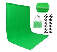 Miorkly Fond Vert,Toile de Fond 3 × 3,6 m avec 12 Pinces,Décors pour Studio Photo,100% Polyester Pliable Portable Green Screen Photographie Backdrop,Support de Toile de Fond Non Inclus