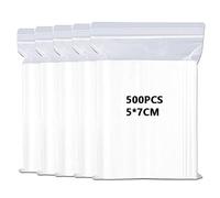 Miorkly Sachet Plastique Transparent 500 PCS Sac Zip Réutilisable Bonne Étanchéité Pochon Plastique, Design Épais, Plus Durable (5 * 7cm)