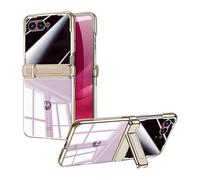 MiorMiar Coque De Téléphone Pc Transparente pour Motorola Razr 60/60 Pro/60 Ultra, Housse De Protection pour Moto 50/50 Ultra avec Support D'amortissement (Or,Anti-Peep,Razr 50)