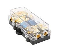 Miosugo Bloc de distribution d'alimentation 60A 1 Out 2 Dans Porte-fusible séparateur audio de voiture résistant à la chaleur pour amplificateur stéréo de voiture