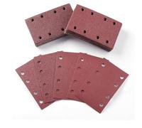 Miosugo Lot de 120 feuilles abrasives pour ponceuse orbitale, papier abrasif rectangulaire, grain 40/60/80/120/240 (80 x 133 mm)