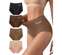 MIOTAN Culotte Femme Coton Extensible Lot de 4 | Slip femme coton; taille mi-haute; douceur et respirabilité; extensible dans les 4 sens; coupe couvrante; fond 100 % coton