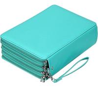 MIOTEQ Trousse à Crayons de Couleur Portable, 200 emplacements, Grande capacité, avec poignée, Pratique for Crayons Aquarelle et marqueurs de Stylo Gel (Color : Green)