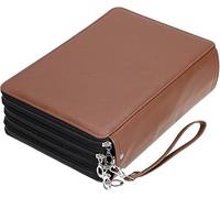 MIOTEQ Trousse à Crayons de Couleur Portable, 200 emplacements, Grande capacité, avec poignée, Pratique for Crayons Aquarelle et marqueurs de Stylo Gel (Color : Brown)